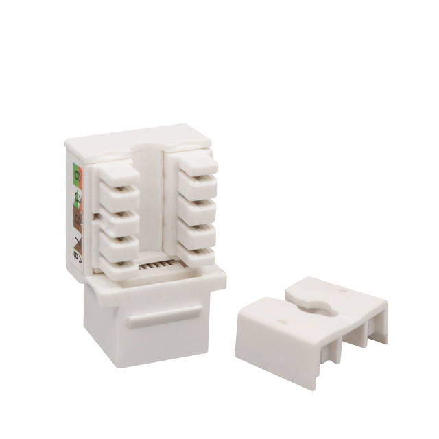 INTELLINET Keystone Jack CAT5E Punch-Down UTP Bianco - Connettore Modulare Per Rete, RJ45 Femmina, Senza Strumenti