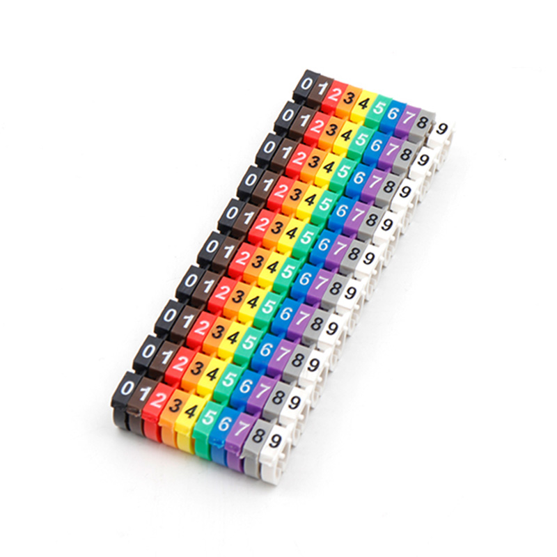 Quick Clip Digital Markers Color Number Tubes for Electrical and Network Cable Labeling