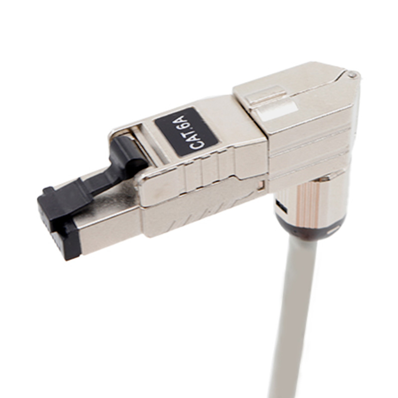CAT6A STP 90-Degree Toolless network module