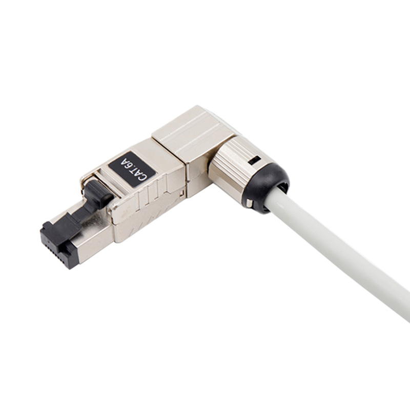 CAT6A STP 90-Degree Toolless network module